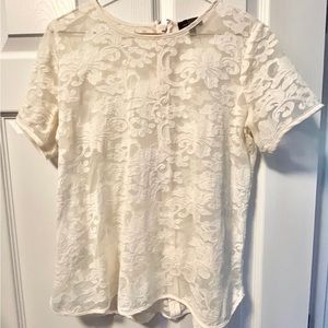 3/$30 - The Limited Short Sleeve Lace Blouse, sz S